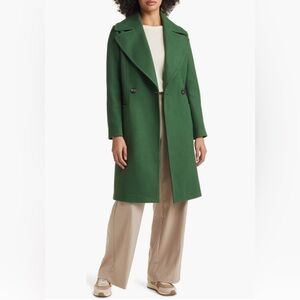 Halogen Double Breasted Green Peacoat - Sz XS